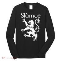 Slainte Cheers In Scots Gaelic Scottish Lion Rampant Long Sleeve Shirt thumb 0