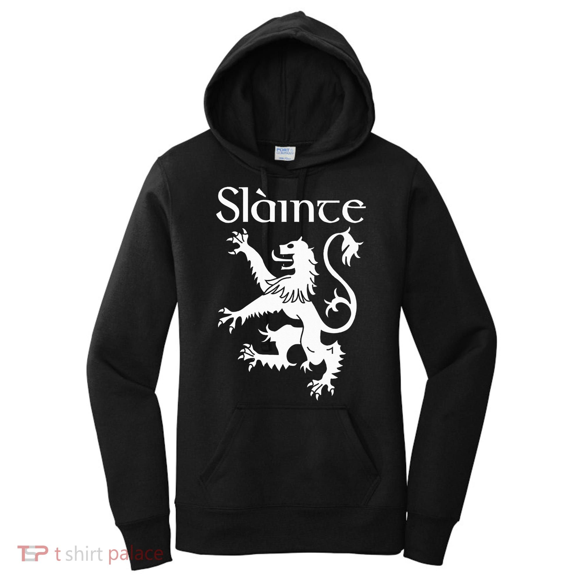 Slainte Cheers In Scots Gaelic Scottish Lion Rampant Women's Hoodie