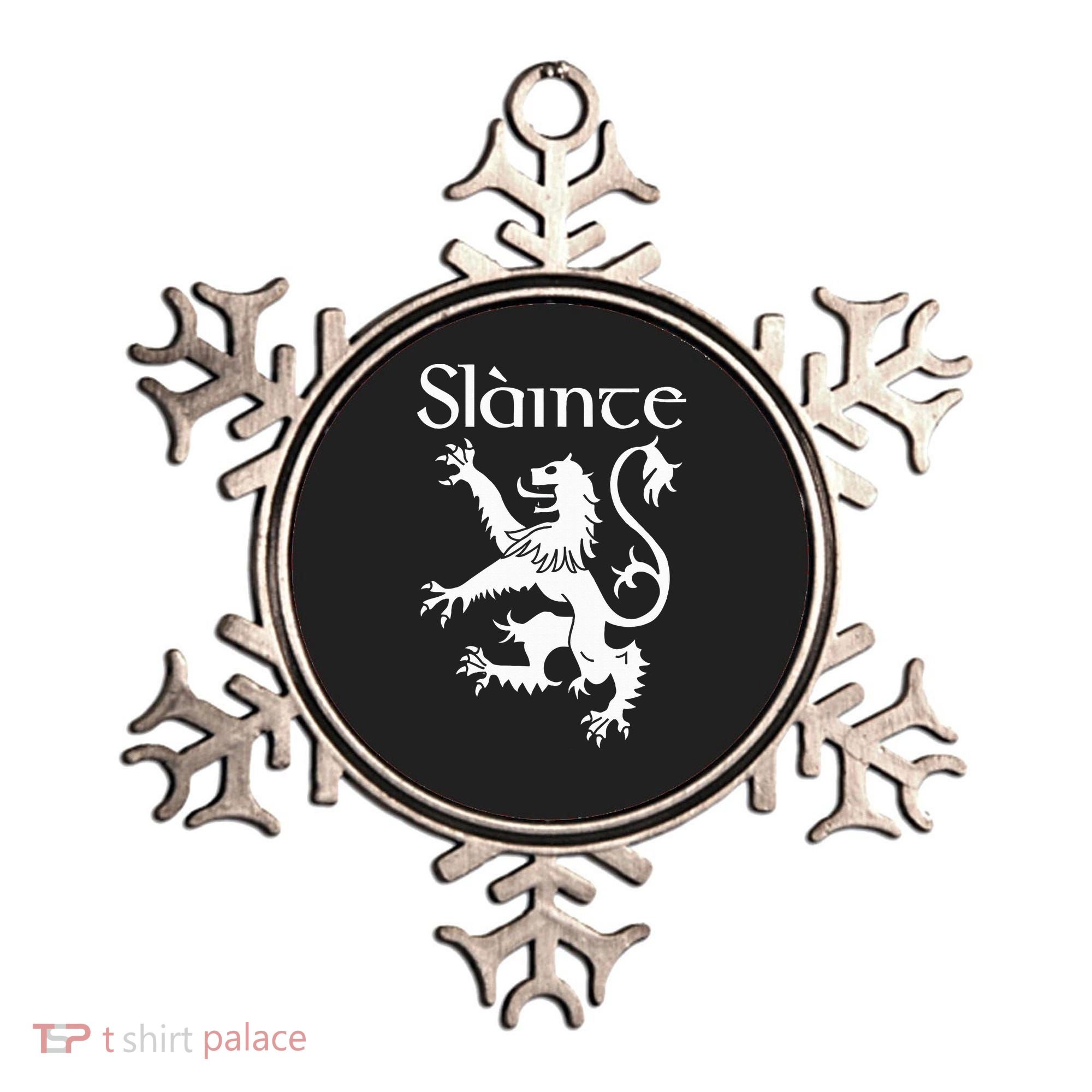 Slainte Cheers In Scots Gaelic Scottish Lion Rampant Ornament