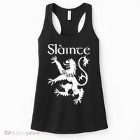 Slainte Cheers In Scots Gaelic Scottish Lion Rampant Women's Tank Top thumb 0