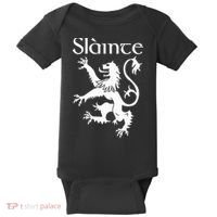 Slainte Cheers In Scots Gaelic Scottish Lion Rampant Baby Bodysuit thumb 0