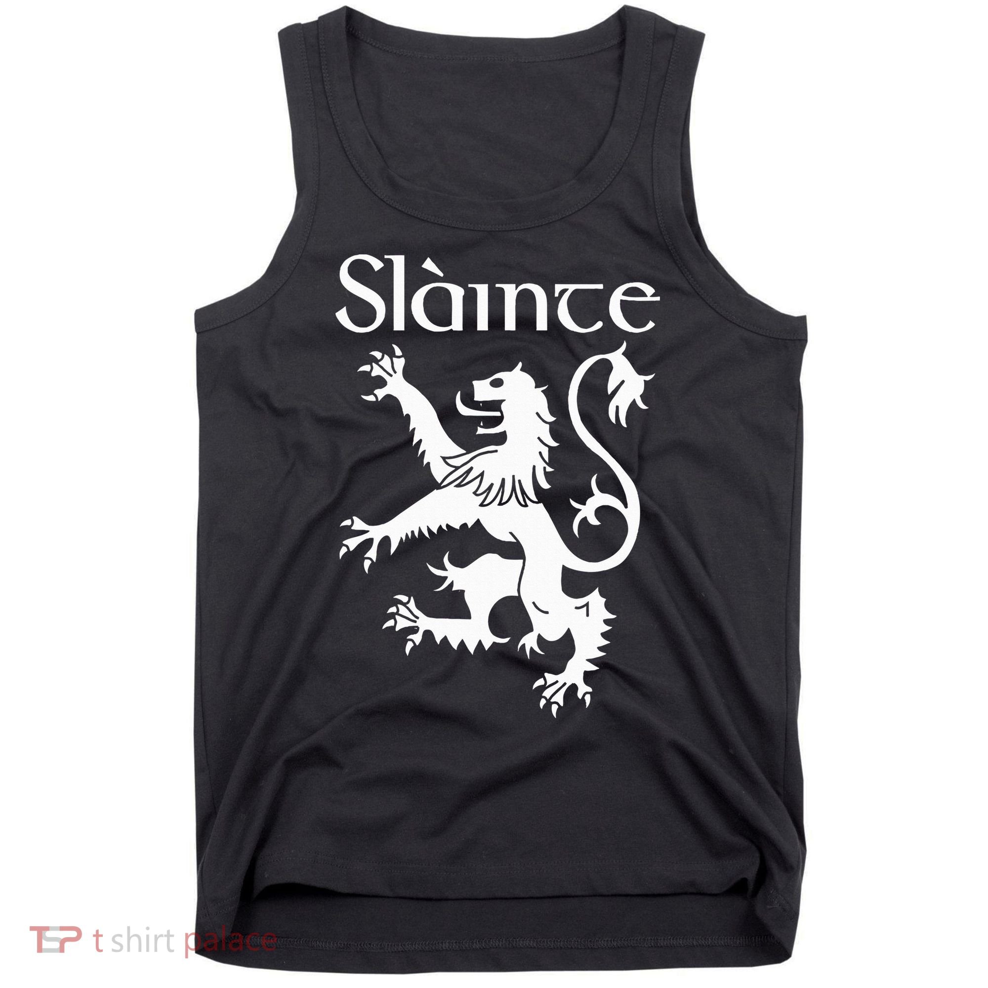 Slainte Cheers In Scots Gaelic Scottish Lion Rampant Tank Top