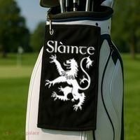 Slainte Cheers In Scots Gaelic Scottish Lion Rampant Golf Towel thumb 2