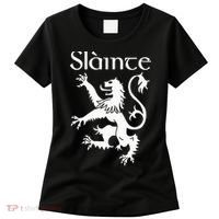 Slainte Cheers In Scots Gaelic Scottish Lion Rampant Women's T-Shirt thumb 0