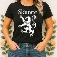 Slainte Cheers In Scots Gaelic Scottish Lion Rampant Women's T-Shirt thumb 2