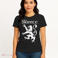 Slainte Cheers In Scots Gaelic Scottish Lion Rampant Women's T-Shirt thumb 4