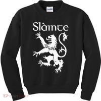 Slainte Cheers In Scots Gaelic Scottish Lion Rampant Kids Sweatshirt thumb 0