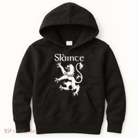 Slainte Cheers In Scots Gaelic Scottish Lion Rampant Kids Hoodie thumb 0
