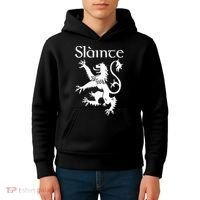 Slainte Cheers In Scots Gaelic Scottish Lion Rampant Kids Hoodie thumb 4