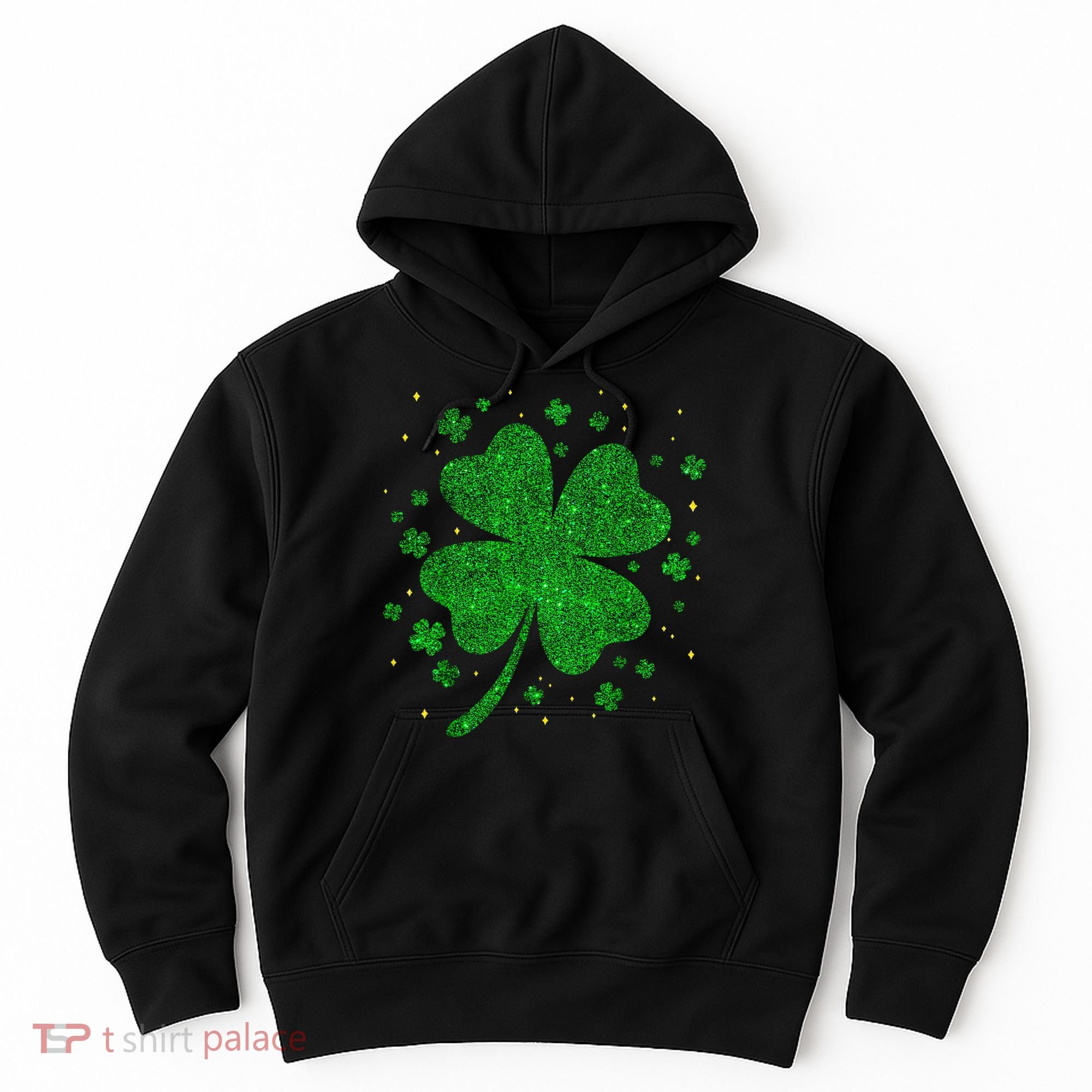 Sparkle Clover Irish For St Patricks & Pattys Day Hoodie