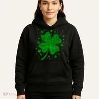 Sparkle Clover Irish For St Patricks & Pattys Day Hoodie thumb 5