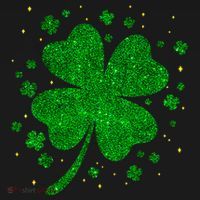 Sparkle Clover Irish For St Patricks & Pattys Day Long Sleeve Shirt thumb 2