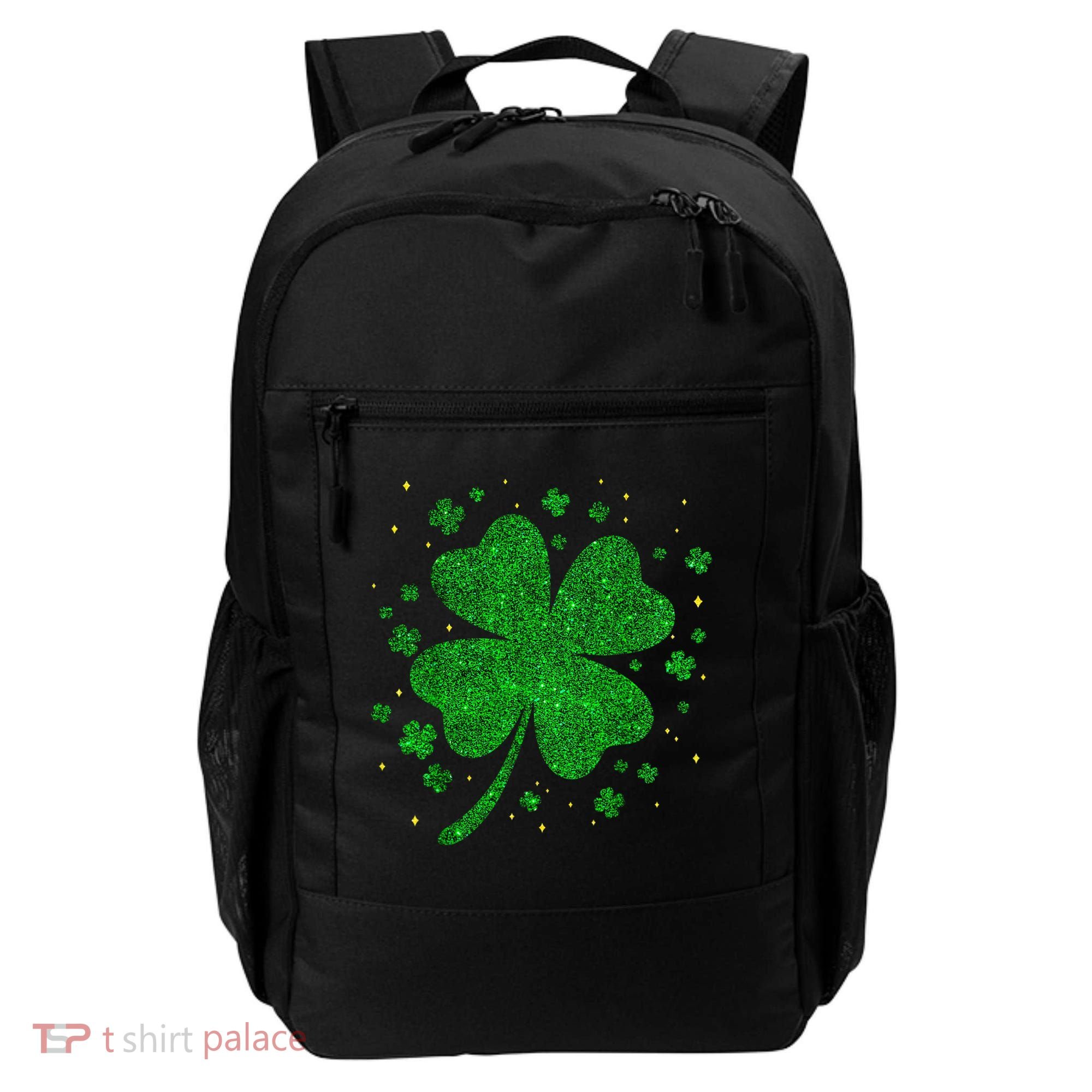 Sparkle Clover Irish For St Patricks & Pattys Day Backpack