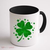 Sparkle Clover Irish For St Patricks & Pattys Day Coffee Mug thumb 1