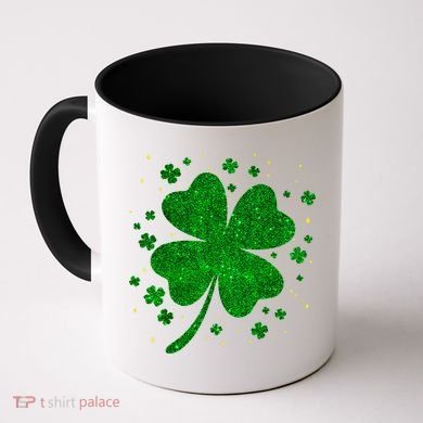 Sparkle Clover Irish For St Patricks & Pattys Day Coffee Mug