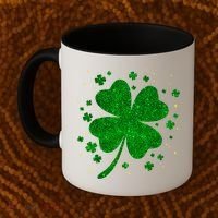 Sparkle Clover Irish For St Patricks & Pattys Day Coffee Mug thumb 2