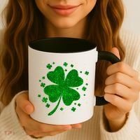 Sparkle Clover Irish For St Patricks & Pattys Day Coffee Mug thumb 3