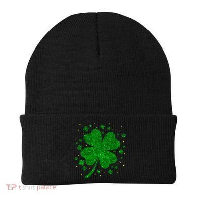 Sparkle Clover Irish For St Patricks & Pattys Day Beanie