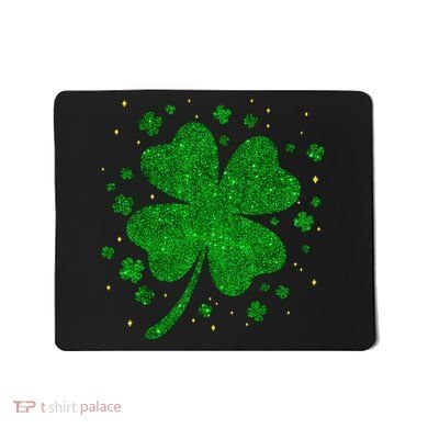 Sparkle Clover Irish For St Patricks & Pattys Day Mousepad