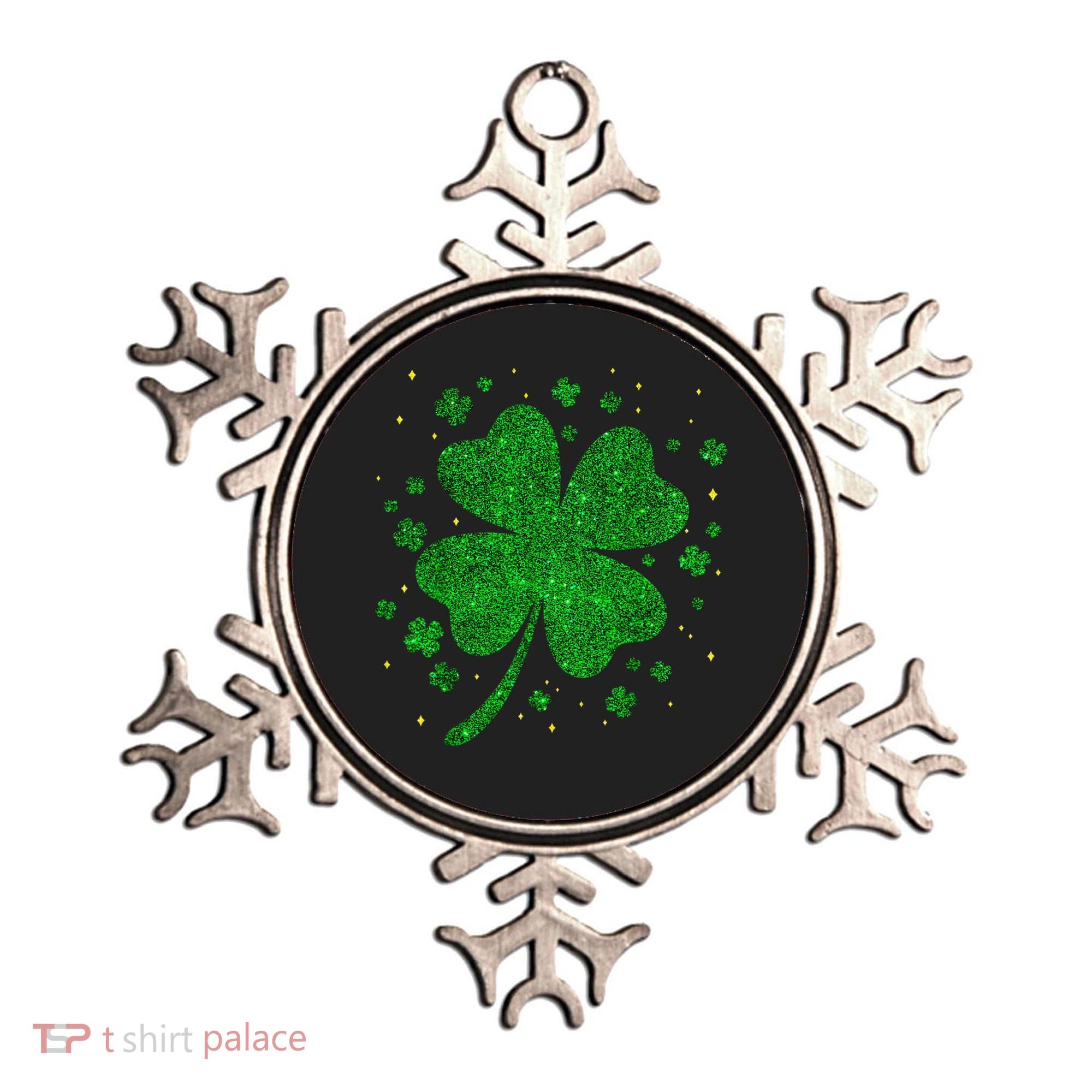Sparkle Clover Irish For St Patricks & Pattys Day Ornament