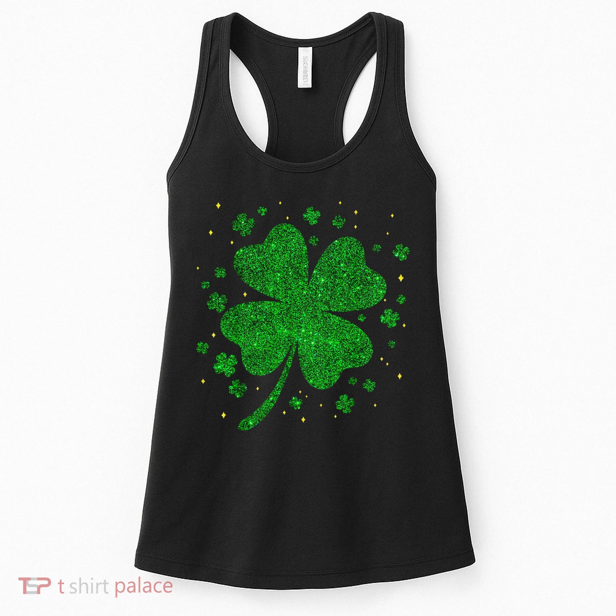Sparkle Clover Irish For St Patricks & Pattys Day Women's Tank Top