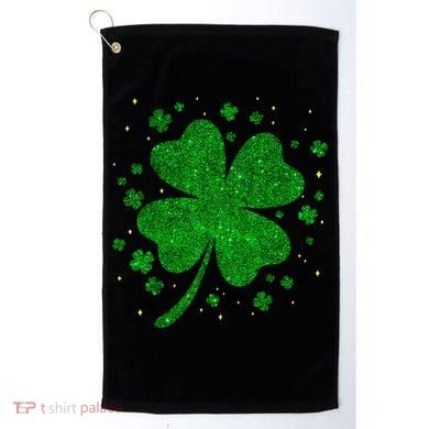 Sparkle Clover Irish For St Patricks & Pattys Day Golf Towel