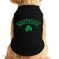 Southside Chicago Irish Shamrock Distressed Green Print Funny Gift Doggie Tank thumb 0