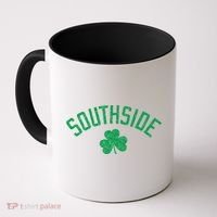 Southside Chicago Irish Shamrock Distressed Green Print Funny Gift Coffee Mug thumb 0