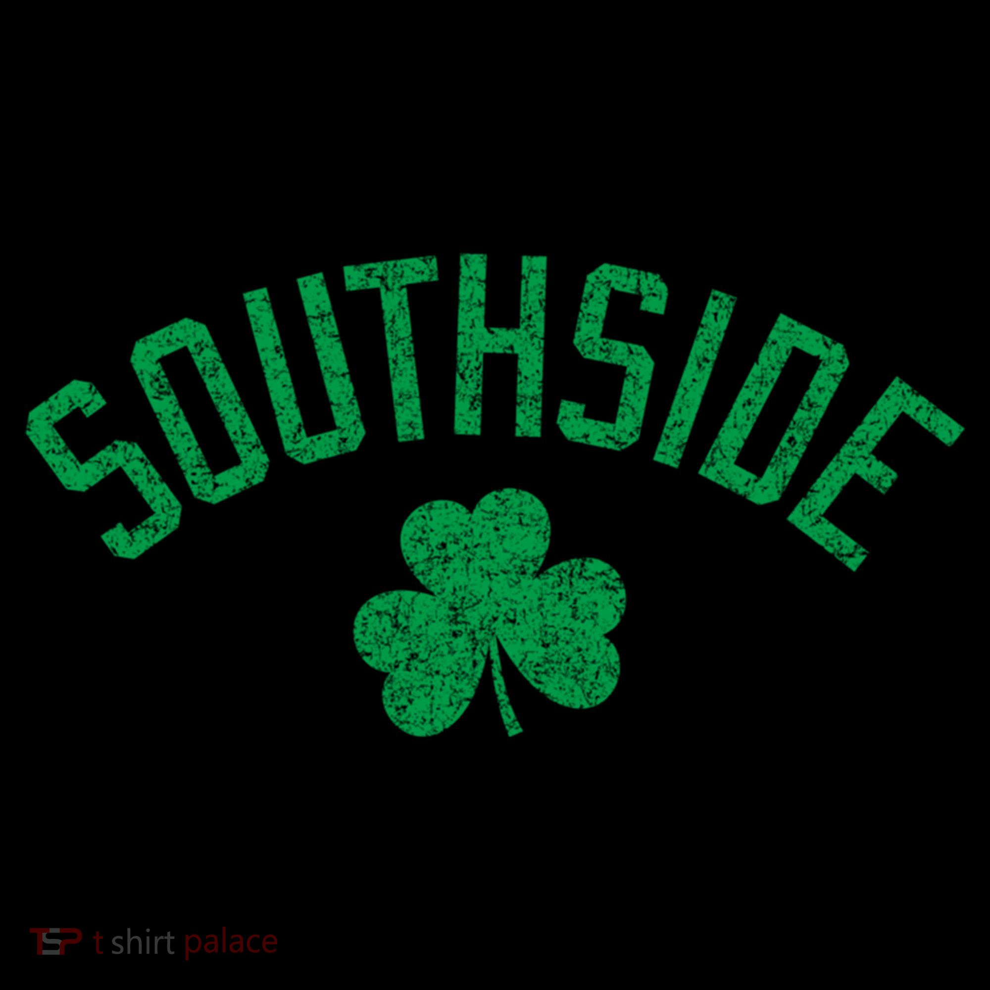 Southside Chicago Irish Shamrock Distressed Green Print Funny Gift Women's Hoodie