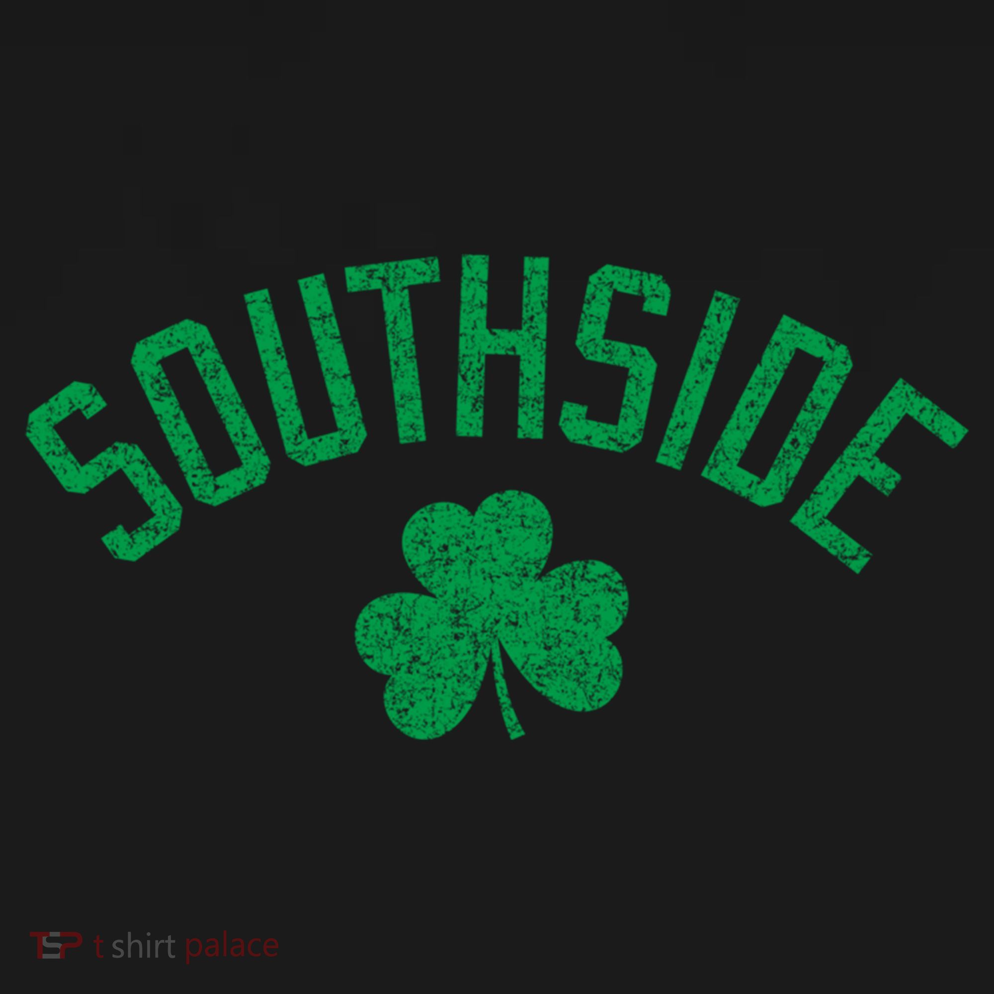Southside Chicago Irish Shamrock Distressed Green Print Funny Gift Ornament