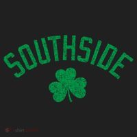 Southside Chicago Irish Shamrock Distressed Green Print Funny Gift Hat thumb 2
