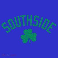 Southside Chicago Irish Shamrock Distressed Green Print Funny Gift Coaster thumb 2