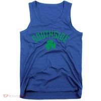 Southside Chicago Irish Shamrock Distressed Green Print Funny Gift Tank Top thumb 0