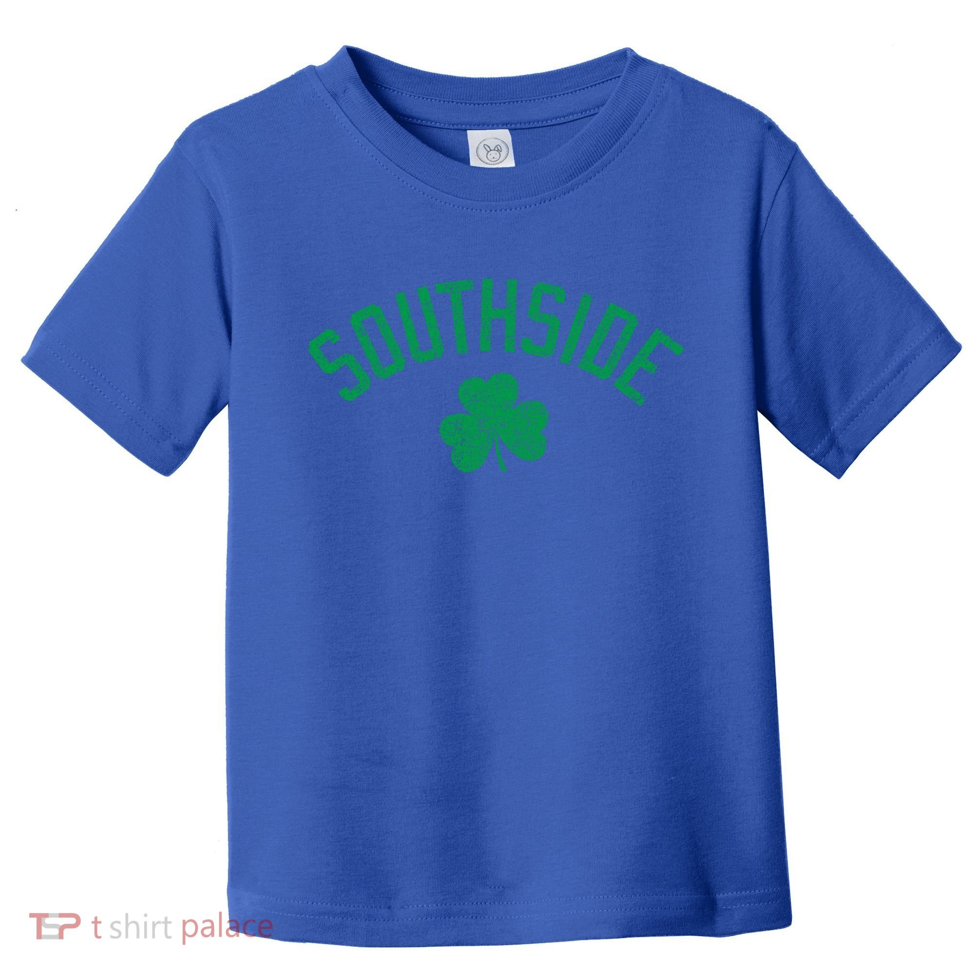 Southside Chicago Irish Shamrock Distressed Green Print Funny Gift Toddler T-Shirt