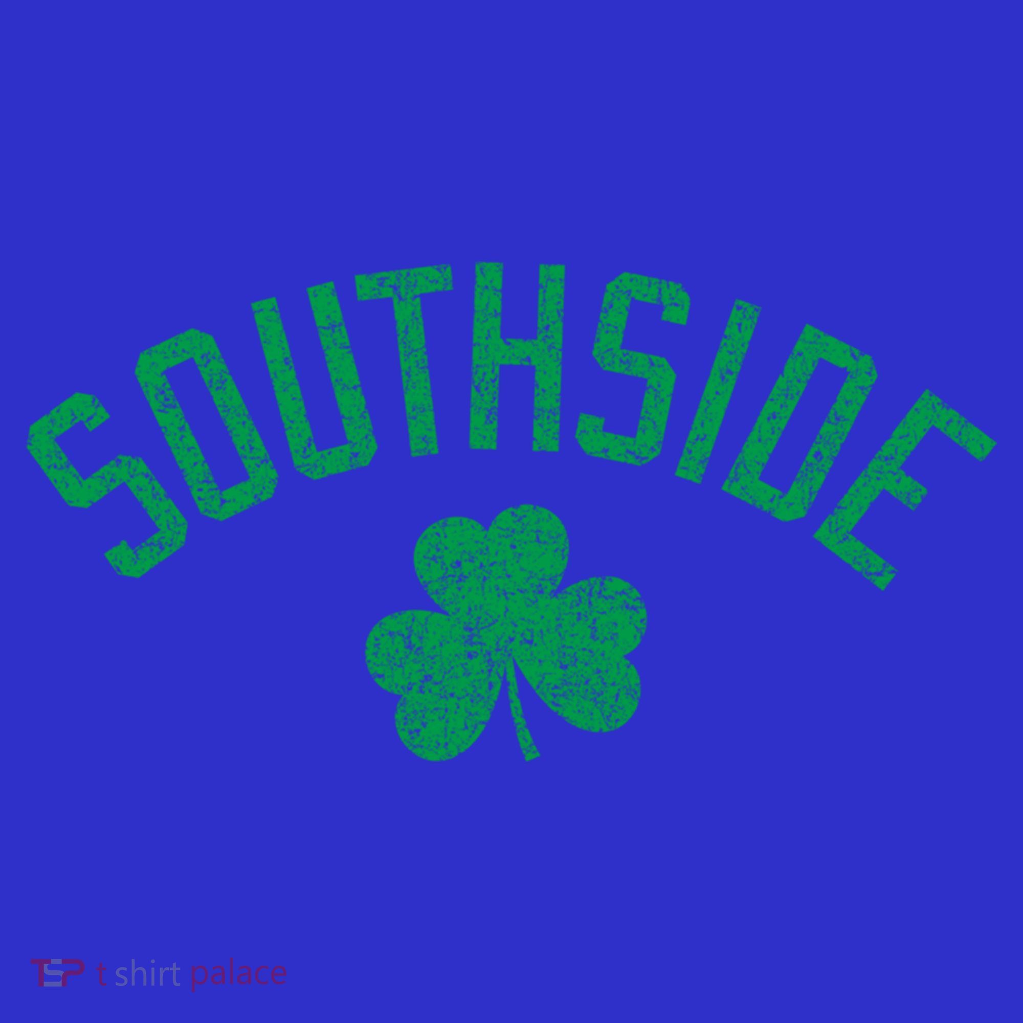 Southside Chicago Irish Shamrock Distressed Green Print Funny Gift Visor