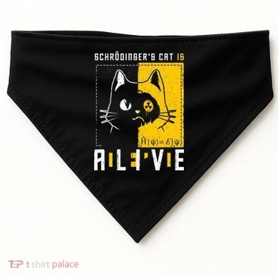 SchrodingerS Cat Is Dead And Alive Quantum Physics USA-Made Doggie Bandana