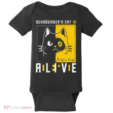 SchrodingerS Cat Is Dead And Alive Quantum Physics Baby Bodysuit