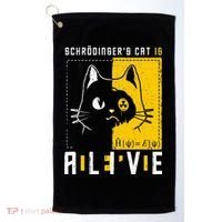 SchrodingerS Cat Is Dead And Alive Quantum Physics Golf Towel thumb 0