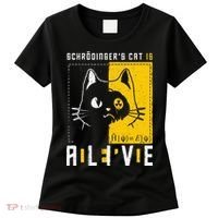 SchrodingerS Cat Is Dead And Alive Quantum Physics Women's T-Shirt thumb 0