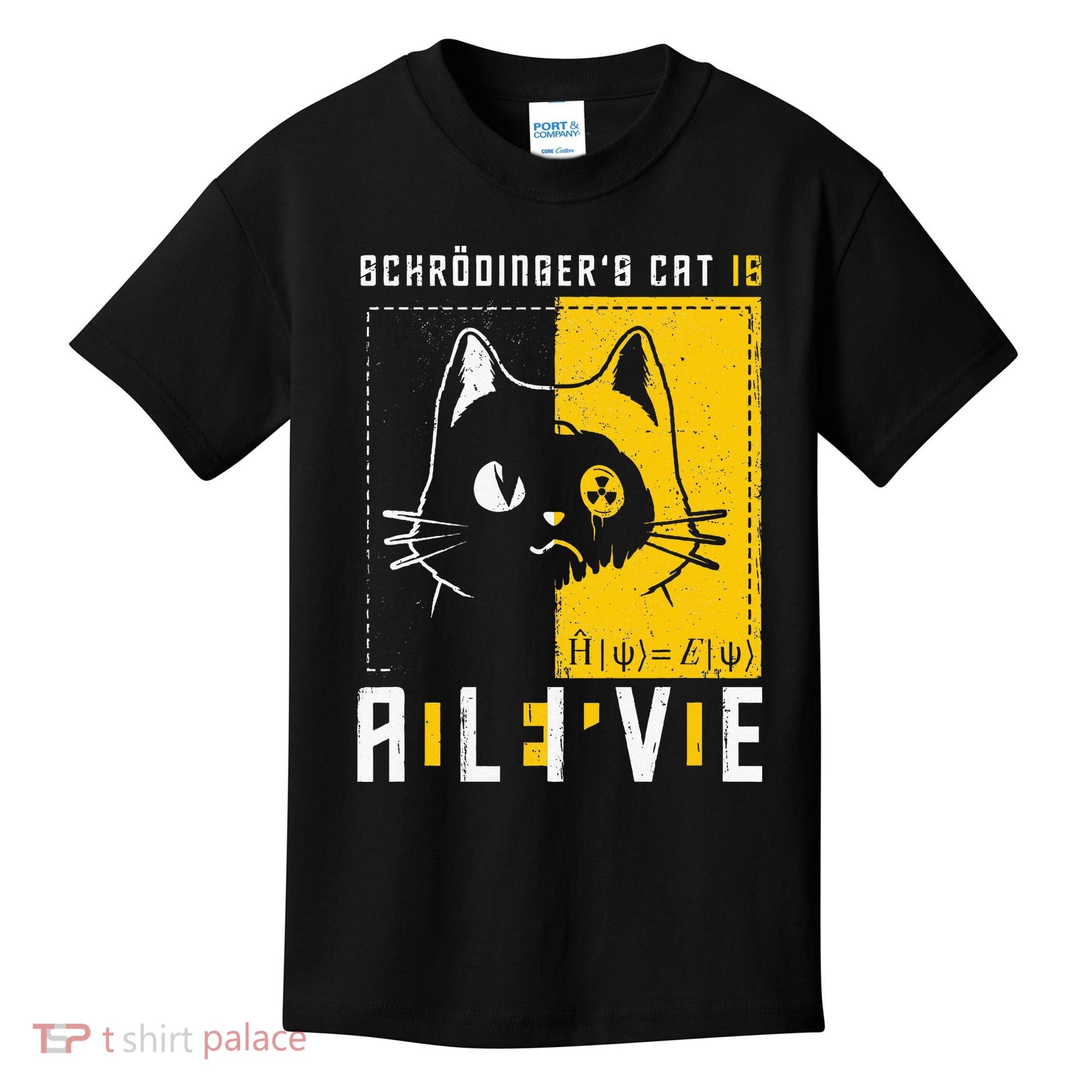 SchrodingerS Cat Is Dead And Alive Quantum Physics Kids T-Shirt