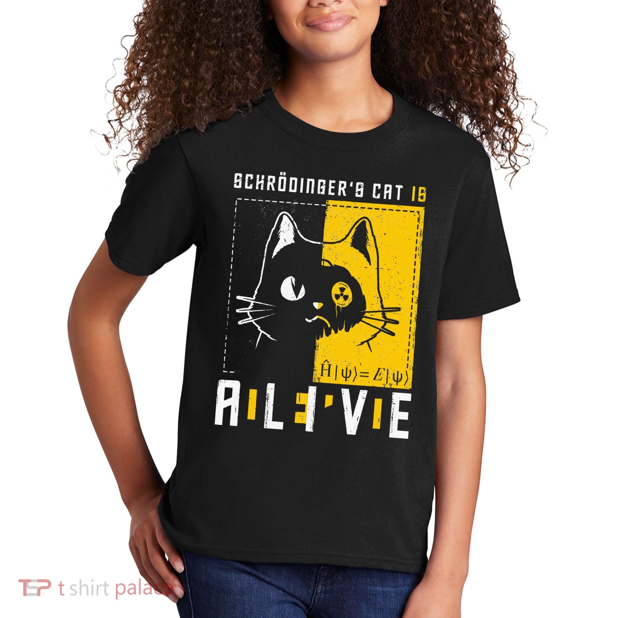 SchrodingerS Cat Is Dead And Alive Quantum Physics Kids T-Shirt