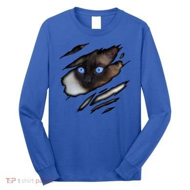 Siamese Cat In Me Design Cadesign Purebred Cat Gift Long Sleeve Shirt