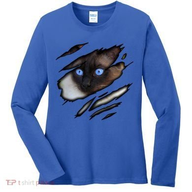 Siamese Cat In Me Design Cadesign Purebred Cat Gift Women's Long Sleeve Shirt