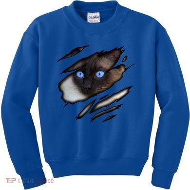 Siamese Cat In Me Design Cadesign Purebred Cat Gift Kids Sweatshirt