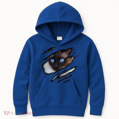 Siamese Cat In Me Design Cadesign Purebred Cat Gift Kids Hoodie