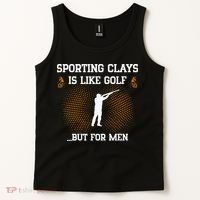 Sporting Clays Is Like Golf But For Trap Skeet Shooting Tank Top thumb 2