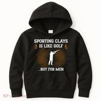 Sporting Clays Is Like Golf But For Trap Skeet Shooting Kids Hoodie thumb 0