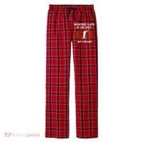 Sporting Clays Is Like Golf But For Trap Skeet Shooting Men's Flannel Plaid Pajama Pants thumb 0