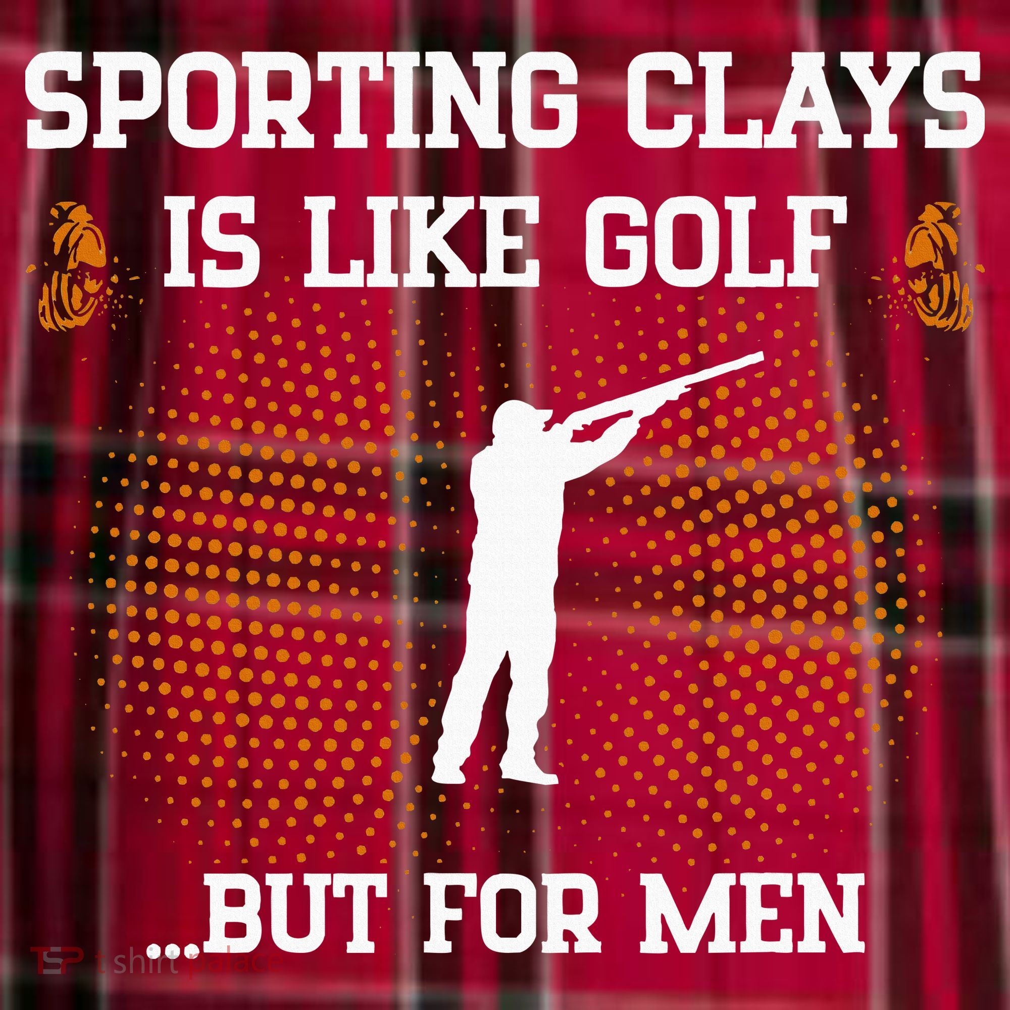 Sporting Clays Is Like Golf But For Trap Skeet Shooting Men's Flannel Plaid Pajama Pants