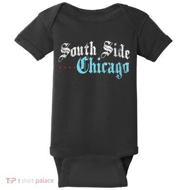 Southside Chicago Il Vintage Distressed Baby Bodysuit